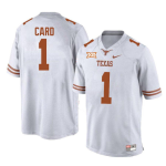 Men's #1 Hudson Card Texas Longhorns College Football Jersey