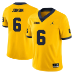 Men's #6 Cornelius Johnson Michigan Wolverines College Football Jersey
