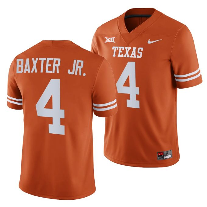 Men's #4 Cedric Baxter Jr Texas Longhorns College Football Jersey - Image 2