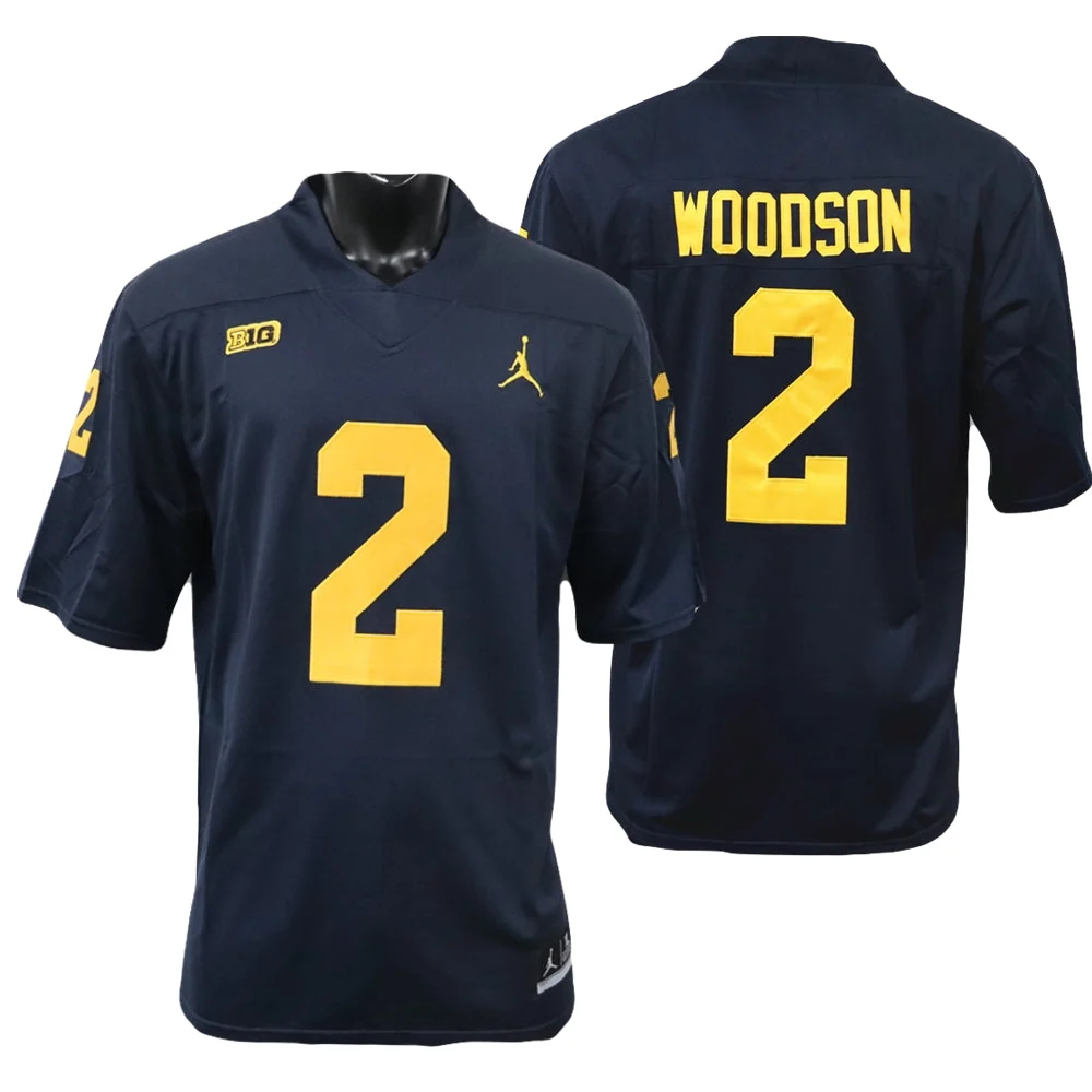 Men's #2 Charles Woodson Michigan Wolverines College Football Jersey - Image 3