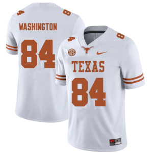 Men's #84 Jordan Washington Texas Longhorns College Football Jersey