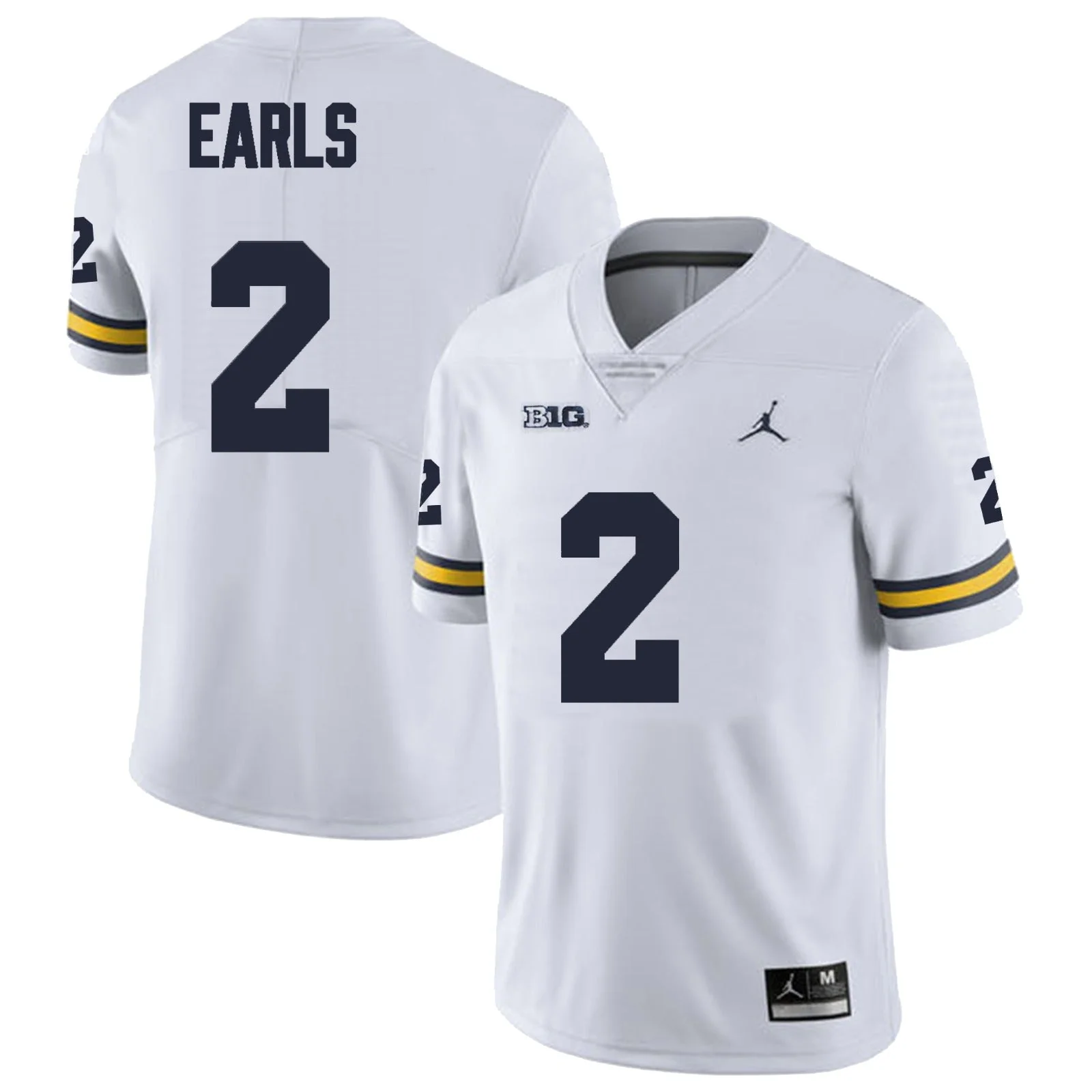 Men's #2 Shamar Earls Michigan Wolverines College Football Jersey - Image 2