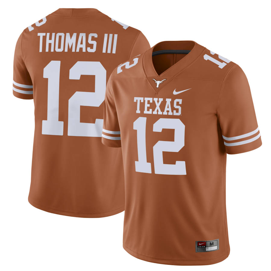 Men's #12 Earl Thomas III Texas Longhorns College Football Jersey