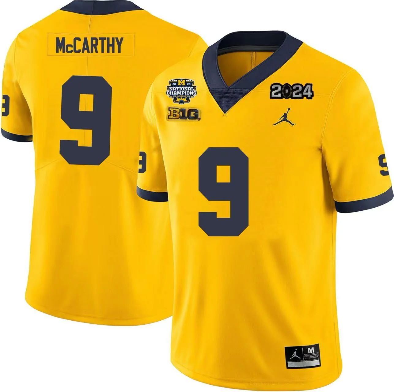 Men's #9 J.J. McCarthy Michigan Wolverines College Football Jersey - Image 5