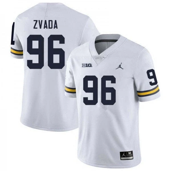 Men's #96 Dominic Zvada Michigan Wolverines College Football Jersey - Image 2