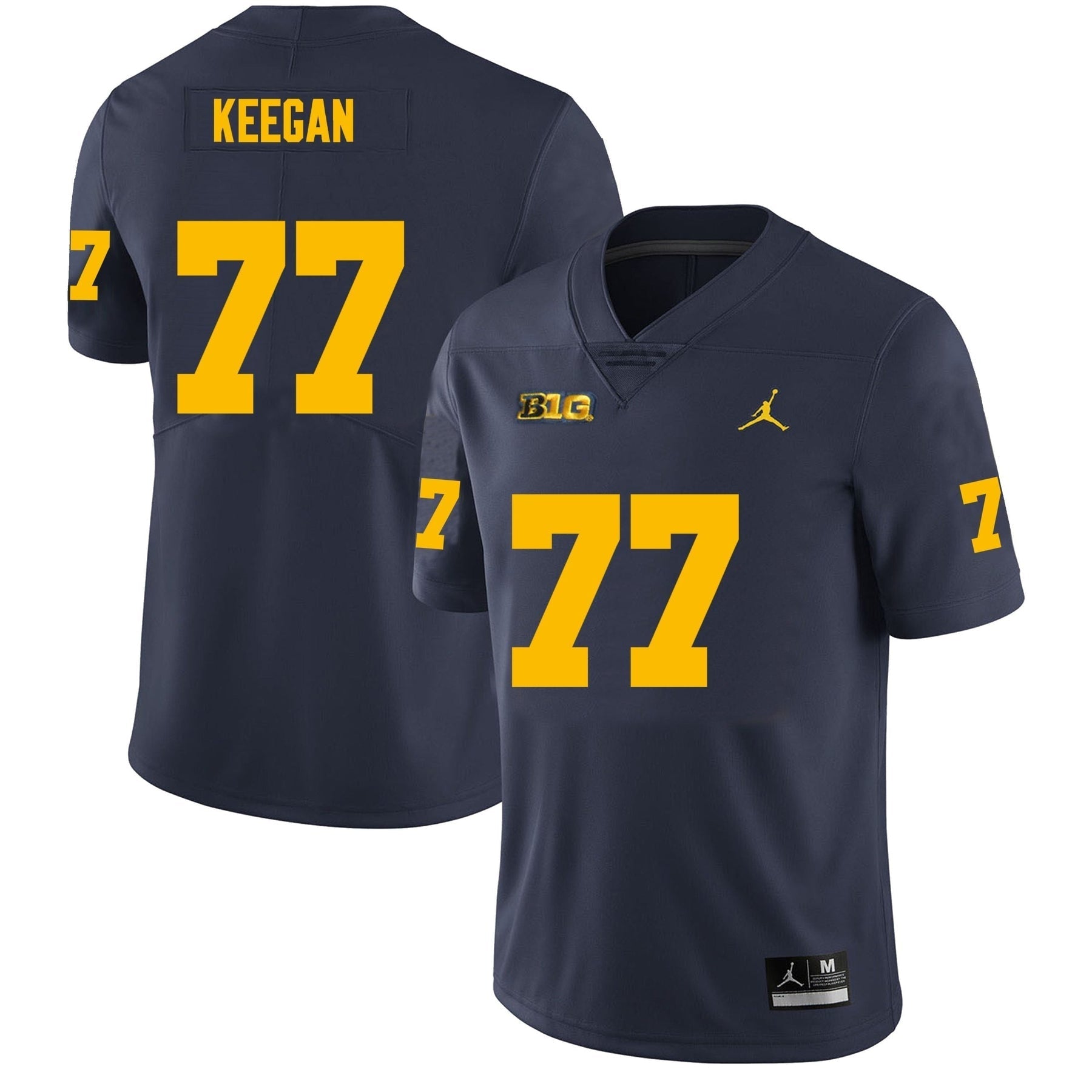 Men's #77 Trevor Keegan Michigan Wolverines College Football Jersey - Image 3