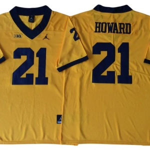 Men's #21 Desmond Howard Michigan Wolverines College Football Jersey