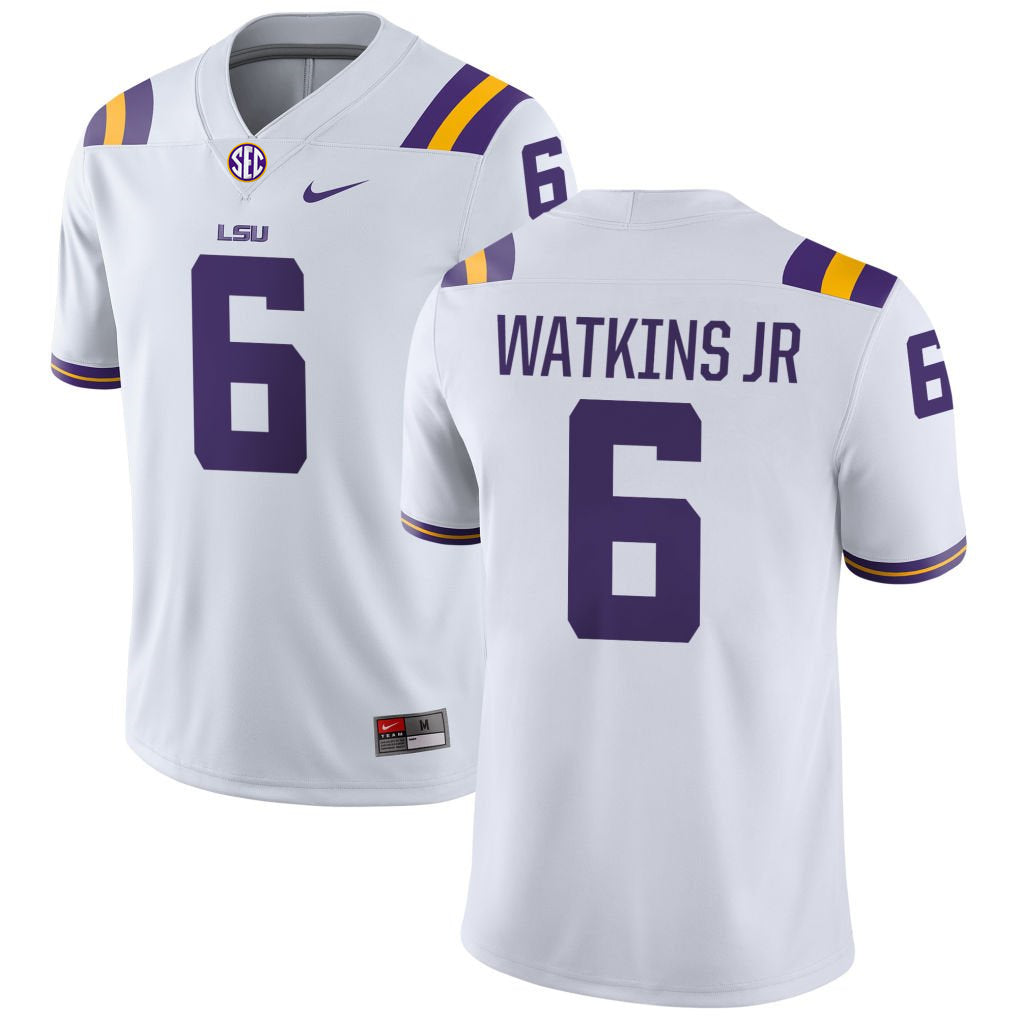 Men's #6 Winston Watkins Jr LSU Tigers College Football Jersey - Image 2