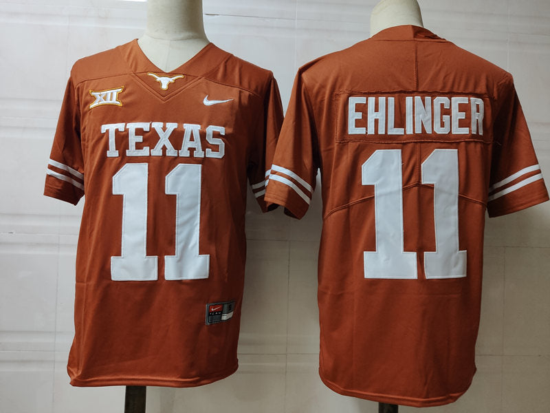 Men's #11 Sam Ehlinger Texas Longhorns College Football Jersey - Image 2