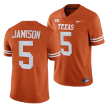 Men's #5 D’Shawn Jamison Texas Longhorns College Football Jersey
