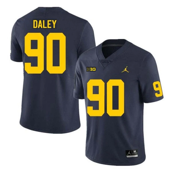Men's #90 John Henry Daley Michigan Wolverines College Football Jersey - Image 2